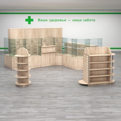 Комплект мебели для Аптек №5, Дуб Сонома