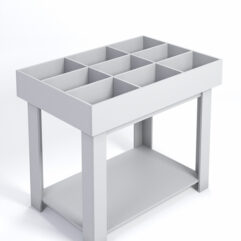 Корзина для распродаж из ДСП на 9 ячеек, Серый