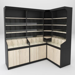 Комплект стеллажей КО №3, Дуб Сонома с черным