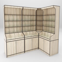 Комплект стеллажей КО №3, Дуб Сонома, кромка Дуб Венге