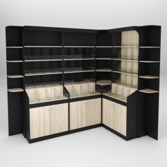 Комплект стеллажей КО №4, Дуб Сонома с черным