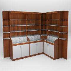 Комплект стеллажей КО №4, Орех с белым