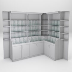 Комплект стеллажей КО №4, Серый