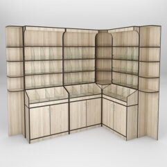 Комплект стеллажей КО №4, Дуб Сонома, кромка Дуб Венге