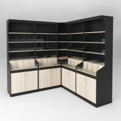 Комплект стеллажей КО №5, Дуб Сонома с черным