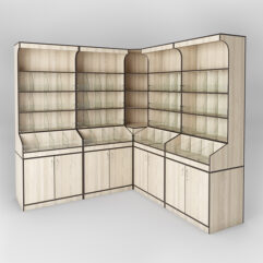 Комплект стеллажей КО №5, Дуб Сонома, кромка Дуб Венге