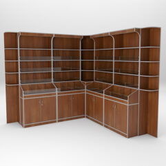 Комплект стеллажей КО №6, Орех с серым