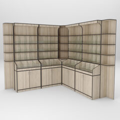 Комплект стеллажей КО №6, Дуб Сонома, кромка Дуб Венге