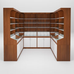 Комплект стеллажей КО №7, Орех с белым