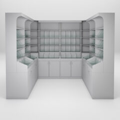 Комплект стеллажей КО №7, Серый