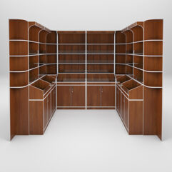 Комплект стеллажей КО №8, Орех, кромка белая