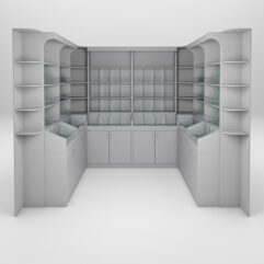 Комплект стеллажей КО №8, Серый