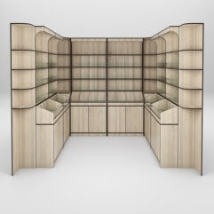 Комплект стеллажей КО №8, Дуб Сонома, кромка Дуб Венге