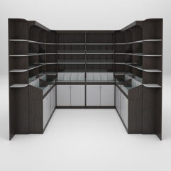 Комплект стеллажей КО №8, Дуб Венге с серым