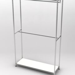 Торговая система ХРОМ без ДСП 1200мм с поручнями №1, Белый