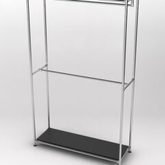 Торговая система ХРОМ без ДСП 1200мм с поручнями №1, Черный