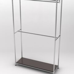 Торговая система ХРОМ без ДСП 1200мм с поручнями №1, Дуб Венге