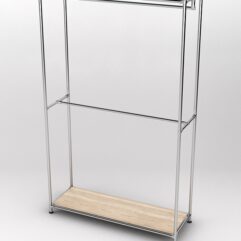 Торговая система ХРОМ без ДСП 1200мм с поручнями №1, Дуб Сонома