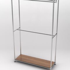 Торговая система ХРОМ без ДСП 1200мм с поручнями №1, Орех