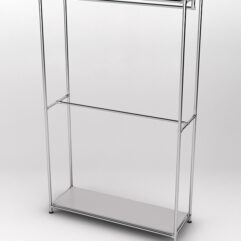 Торговая система ХРОМ без ДСП 1200мм с поручнями №1, Серый