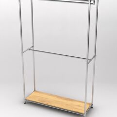 Торговая система ХРОМ без ДСП 1200мм с поручнями №1, Дуб Золотистый