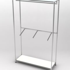 Торговая система ХРОМ без ДСП 1200мм с поручнями №2, Белый