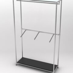 Торговая система ХРОМ без ДСП 1200мм с поручнями №2, Черный