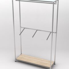 Торговая система ХРОМ без ДСП 1200мм с поручнями №2, Дуб Сонома