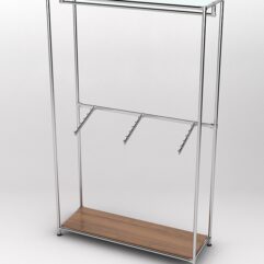 Торговая система ХРОМ без ДСП 1200мм с поручнями №2, Орех