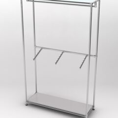 Торговая система ХРОМ без ДСП 1200мм с поручнями №2, Серый