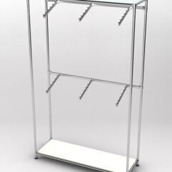 Торговая система ХРОМ без ДСП 1200мм с поручнями №3, Белый