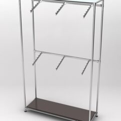 Торговая система ХРОМ без ДСП 1200мм с поручнями №3, Дуб Венге