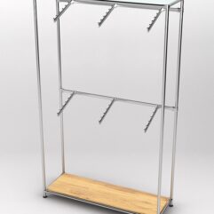 Торговая система ХРОМ без ДСП 1200мм с поручнями №3, Дуб Золотистый