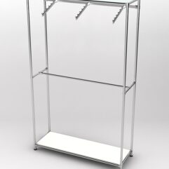 Торговая система ХРОМ без ДСП 1200мм с поручнями №4, Белый