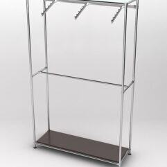 Торговая система ХРОМ без ДСП 1200мм с поручнями №4, Дуб Венге