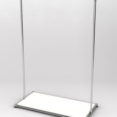 Торговый стенд ХРОМ TD-09 №1-3 с нижней платформой ДСП 16мм, Белый