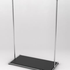 Торговый стенд ХРОМ TD-09 №1-3 с нижней платформой ДСП 16мм, Черный