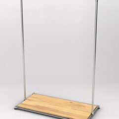 Торговый стенд ХРОМ TD-09 №1-3 с нижней платформой ДСП 16мм, Дуб Золотистый