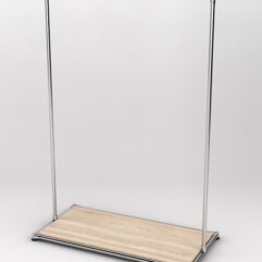 Торговый стенд ХРОМ TD-09 №1-3 с нижней платформой ДСП 16мм, Дуб Сонома