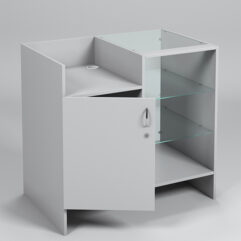 Прилавок под кассу ЭКОНОМ №7 (900мм), Серый