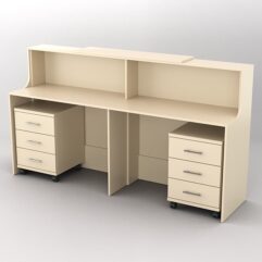 Ресепшн Диада №10 с тумбами, Крем Вайс