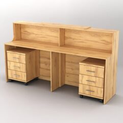 Ресепшн Диада №10 с тумбами, Дуб Золотистый