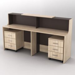 Ресепшн Диада №10 с тумбами, Дуб Сонома + Дуб Венге