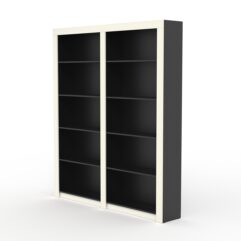 Комплект стеллажей из ДСП Модерн №1, Черный и Белый