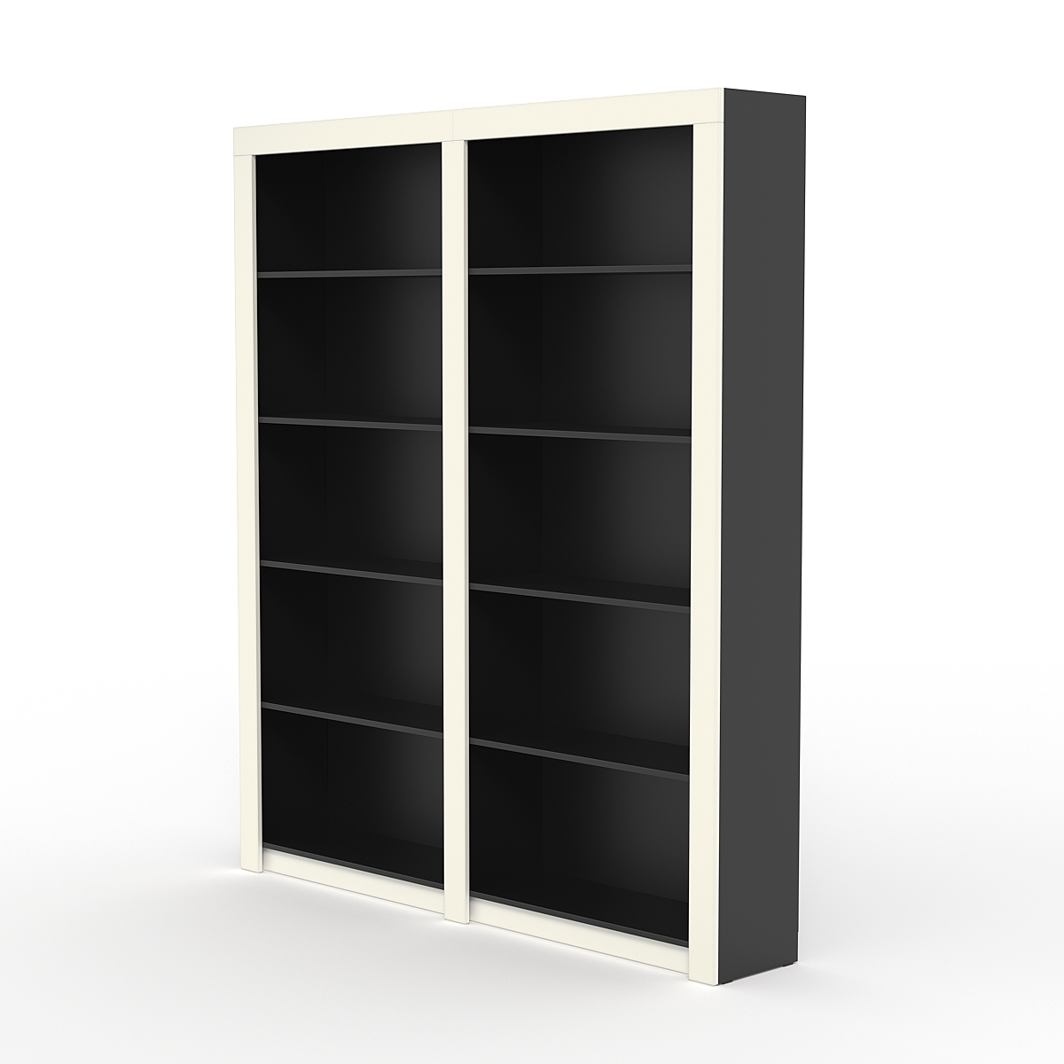 Комплект стеллажей из ДСП Модерн №1, Черный и Белый