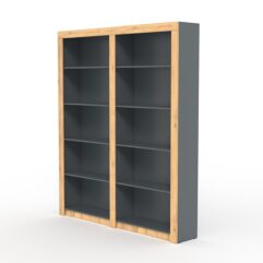 Комплект стеллажей из ДСП Модерн №1, Темно-серый и Дуб Золотистый