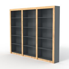 Комплект стеллажей из ДСП Модерн №2, Темно-серый и Дуб Золотистый