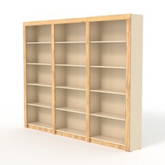 Комплект стеллажей из ДСП Модерн №2, Крем Вайс и Дуб Золотистый