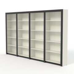 Комплект стеллажей из ДСП Модерн №3, Белый и Черный