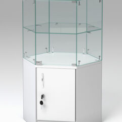 Прилавок РОМБ №1а (дверка в накопителе), Белый